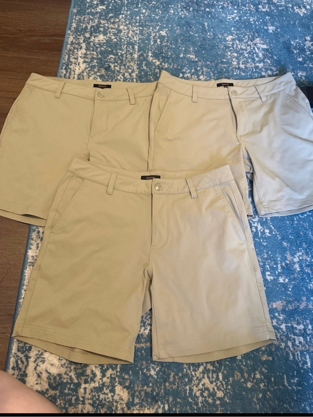 Quince Men’s Khaki Athletic Shorts — 3-Pack